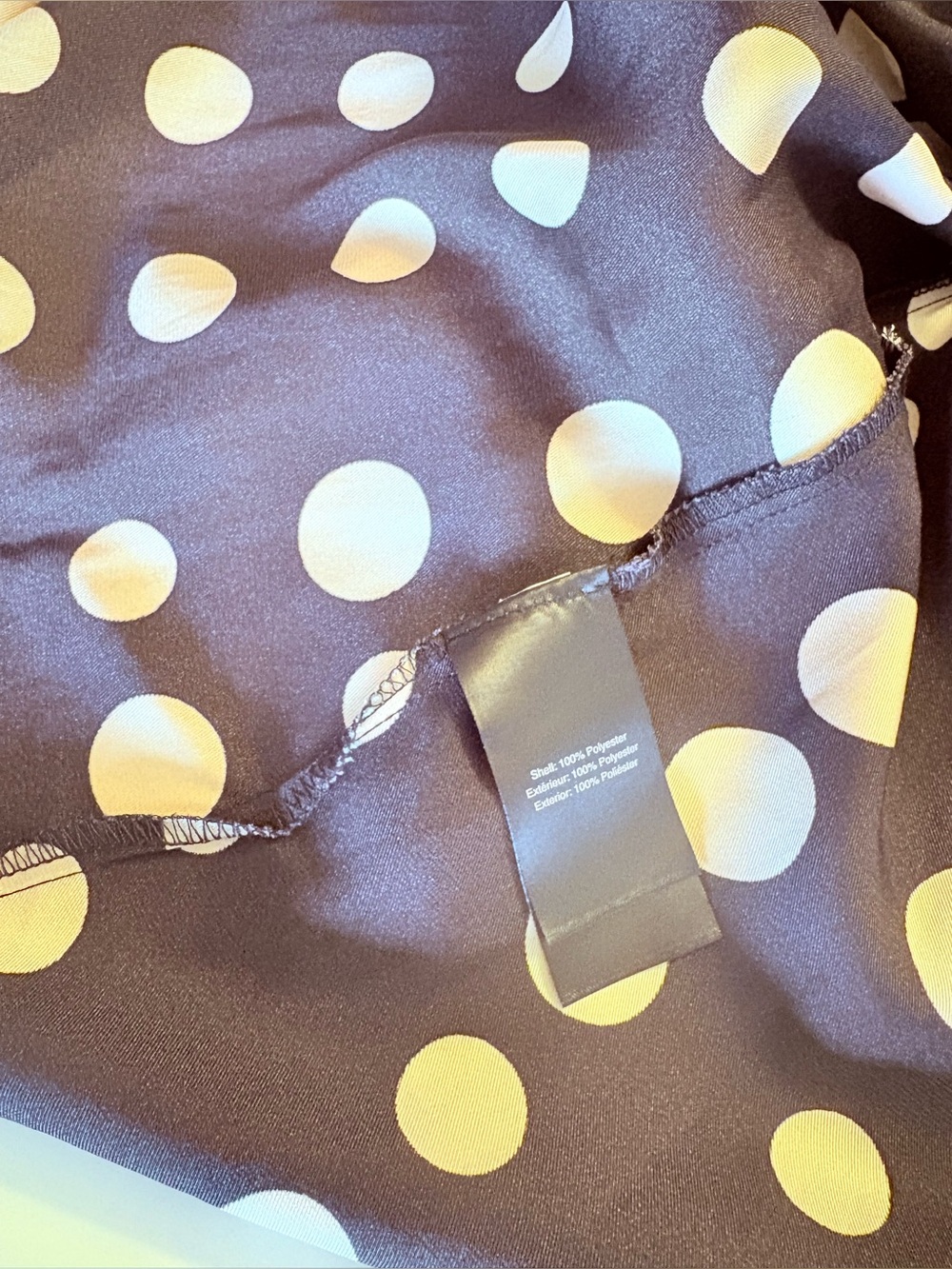 Donna Karan Black and Cream Polka Dot Halter Midi Dress - Picture 13 of 13